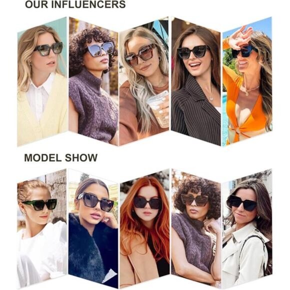 Big Trendy Polarized Sunglasses Oversized Cateye Lentes De Sol Para Mujer SJ2205 main image 5